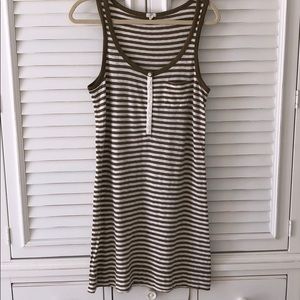 J.Crew Striped Jersey Cotton Tank Dress Cover Up